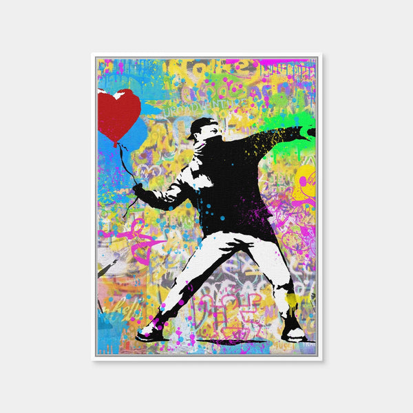 Balloon Thrower Wall Art — Framed Canvas Format preview