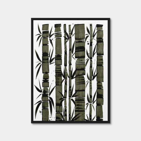 Bamboo Wall Art — Framed Canvas Format preview