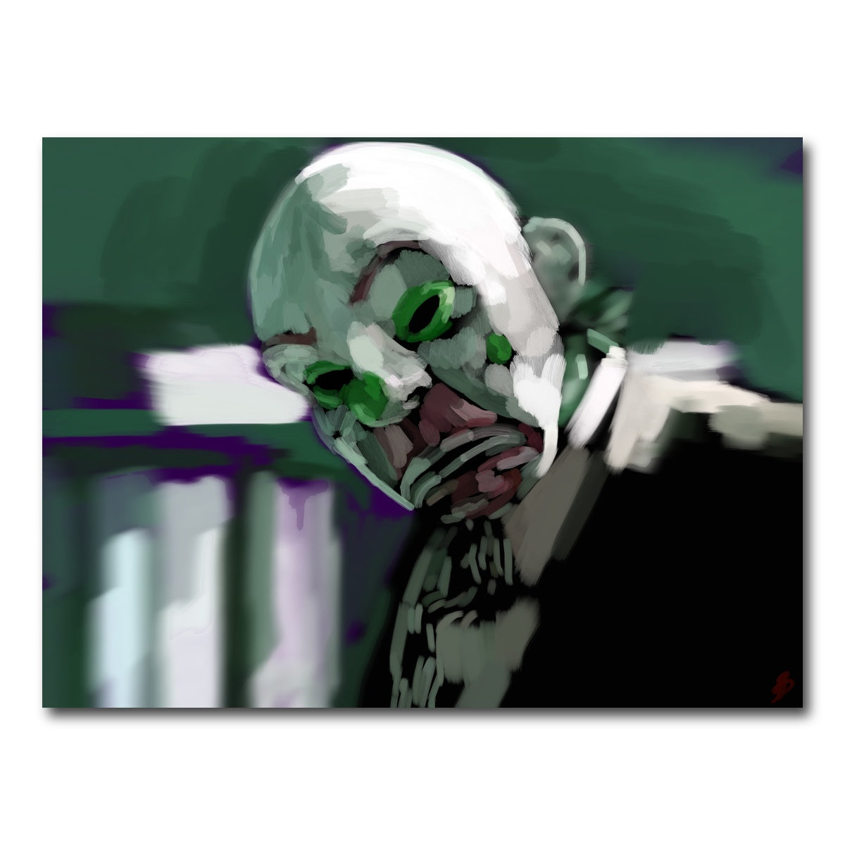 AUTO-MOCKUP WHITE | Bank Robber Clown | 1 Piece | Gallery Wrap Canvas | group=4x3