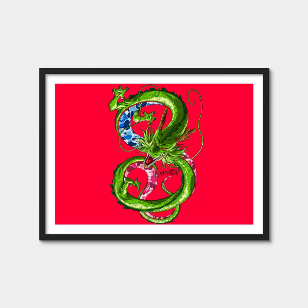 Bape Shenron Wall Art — Framed Print Format preview