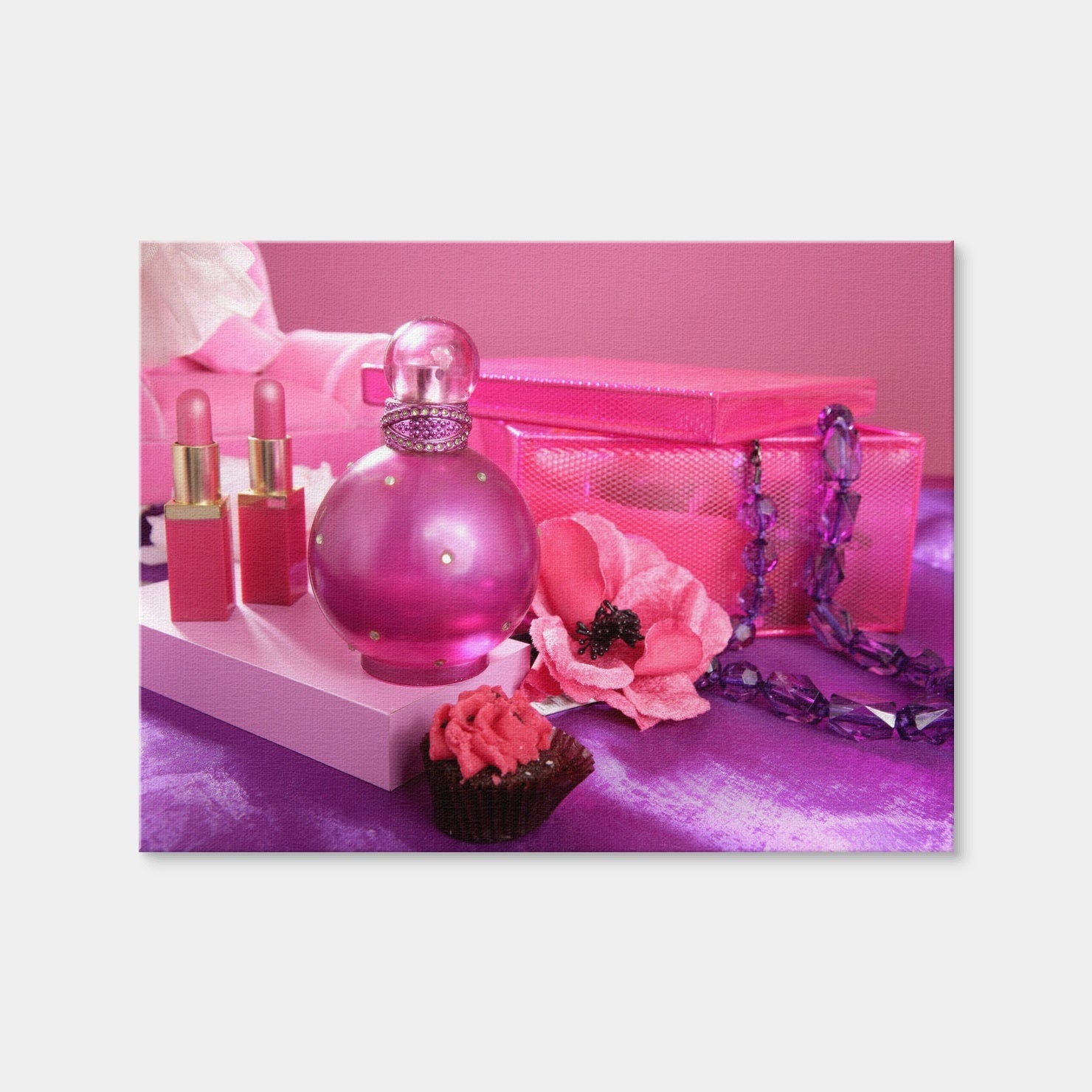 AUTO-MOCKUP WHITE | Barbie Style Makeup Vanity | 1 Piece | Gallery Wrap | group=4x3