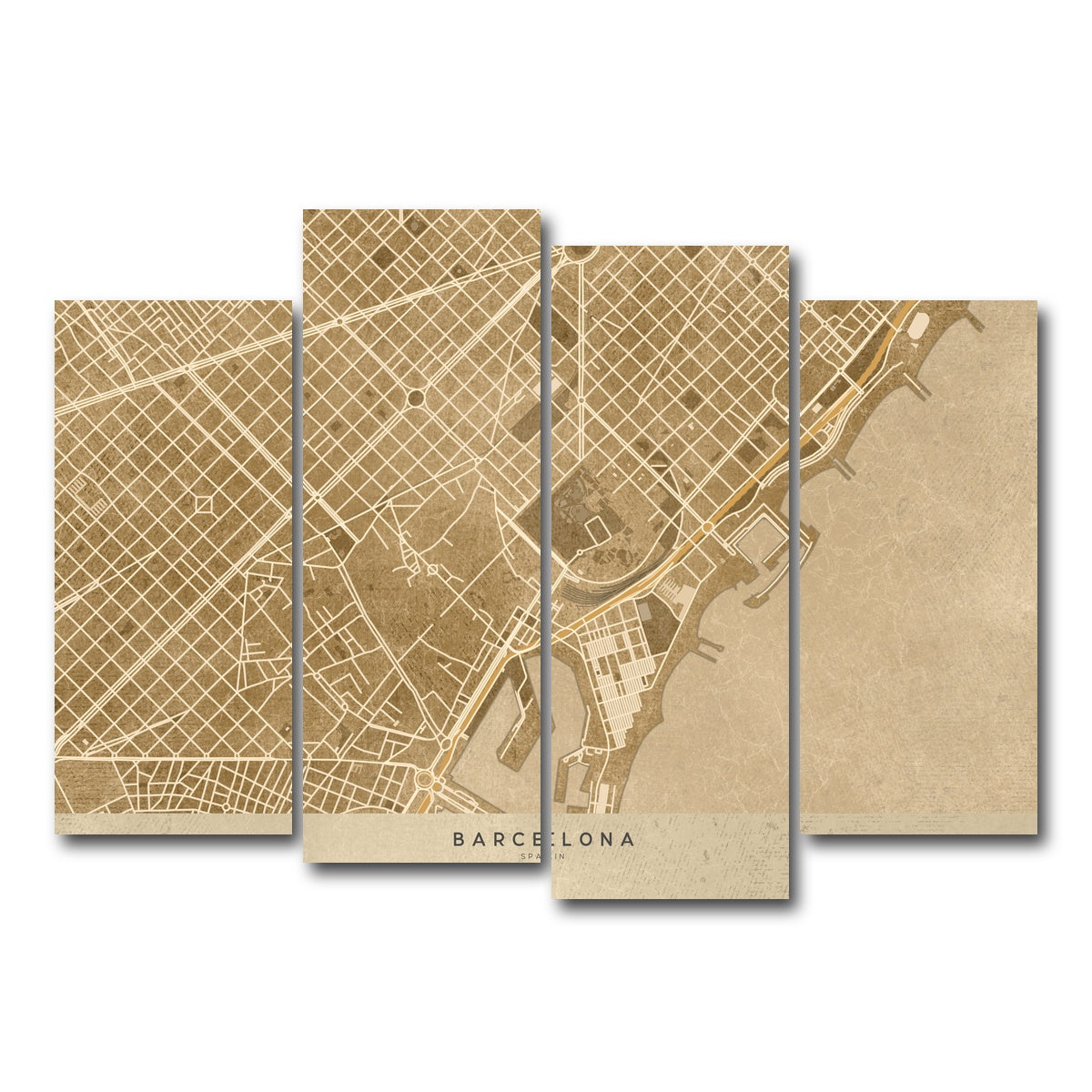 AUTO-MOCKUP WHITE | Barcelona | 4 Piece | Gallery Wrap Canvas | group=4_normal