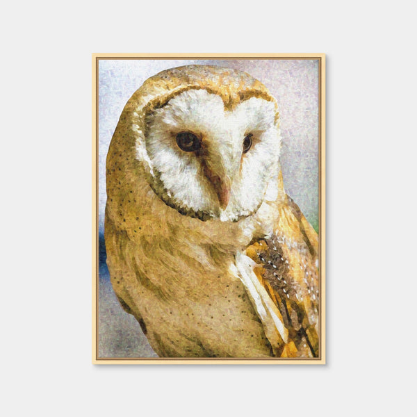 Barn Owl Wall Art — Framed Canvas Format preview