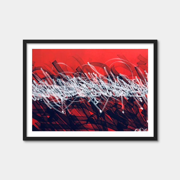 Bash Red Wall Art — Framed Print Format preview