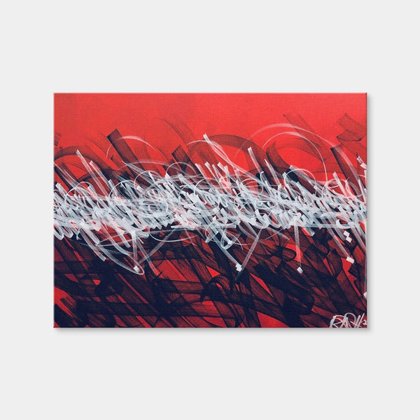 Bash Red Wall Art — Canvas Wrap Format preview