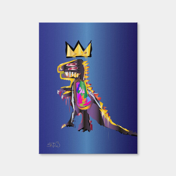 Basquiat Dinosaur Wall Art — Canvas Wrap Format preview
