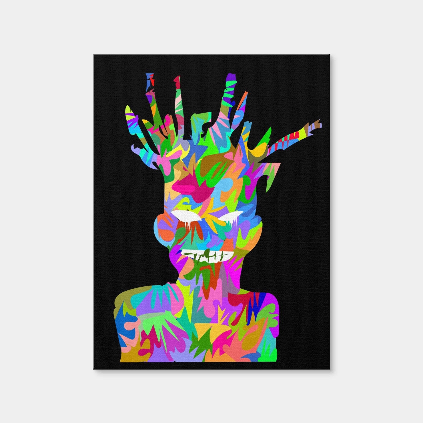 AUTO-MOCKUP WHITE | Basquiat Self Portrait | 1 Piece | Gallery Wrap | group=3x4