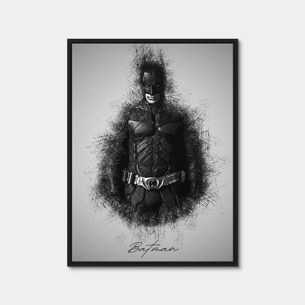 Batman Sketch Wall Art — Framed Canvas Format preview