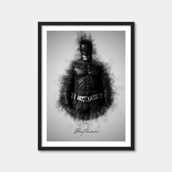 Batman Sketch Wall Art — Framed Print Format preview