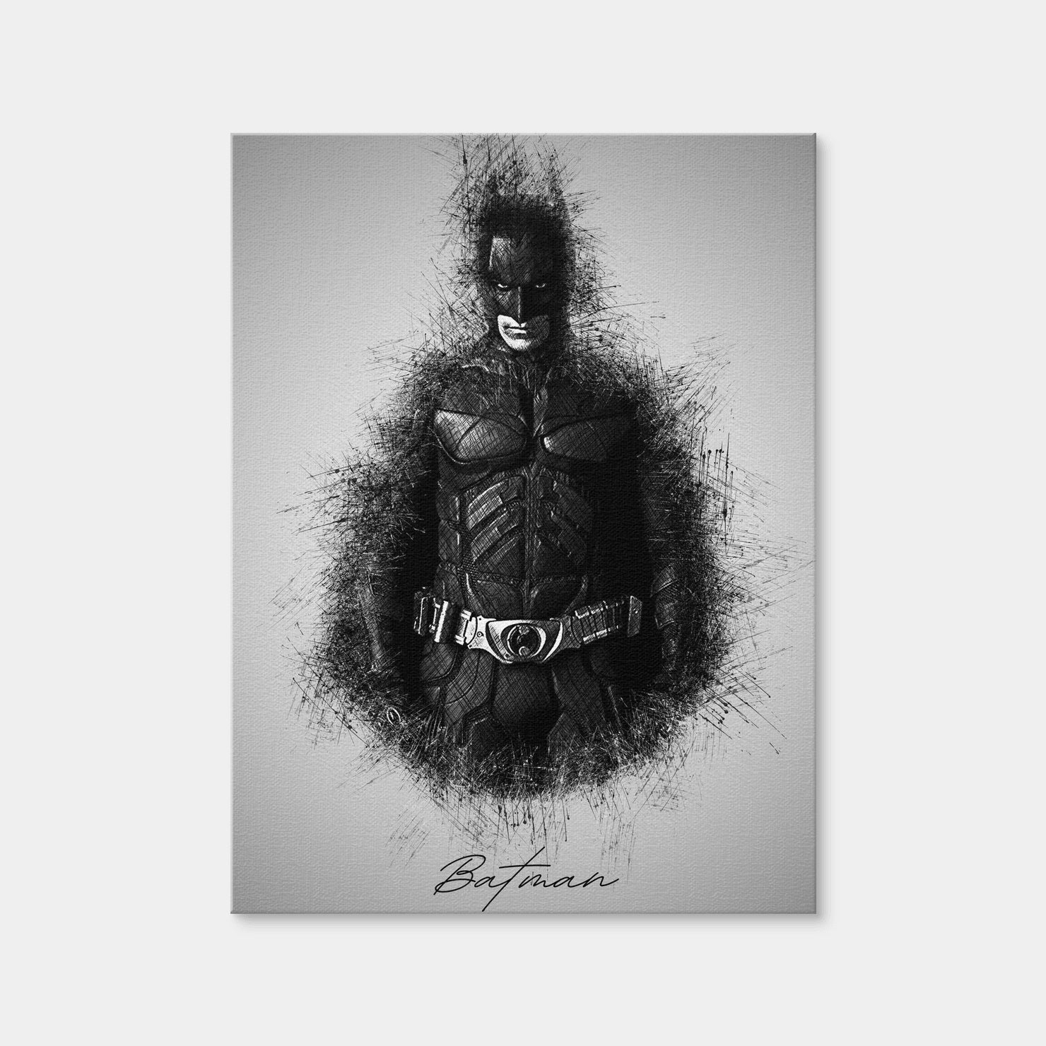 AUTO-MOCKUP WHITE | Batman Sketch | 1 Piece | Gallery Wrap Canvas | group=3x4