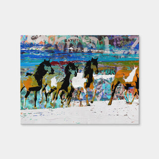 AUTO-MOCKUP WHITE | Beach Horses 3 | 1 Piece | Gallery Wrap | group=4x3