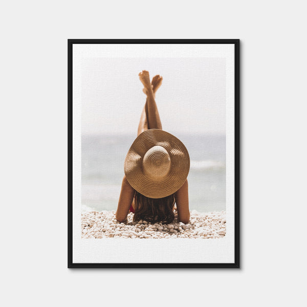 Beach Pose Wall Art — Framed Canvas Format preview
