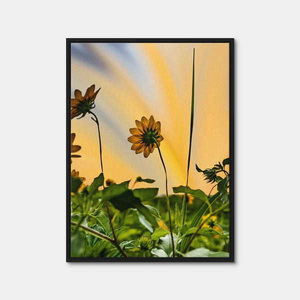 Beach Sunflowers Wall Art — Framed Canvas Format preview