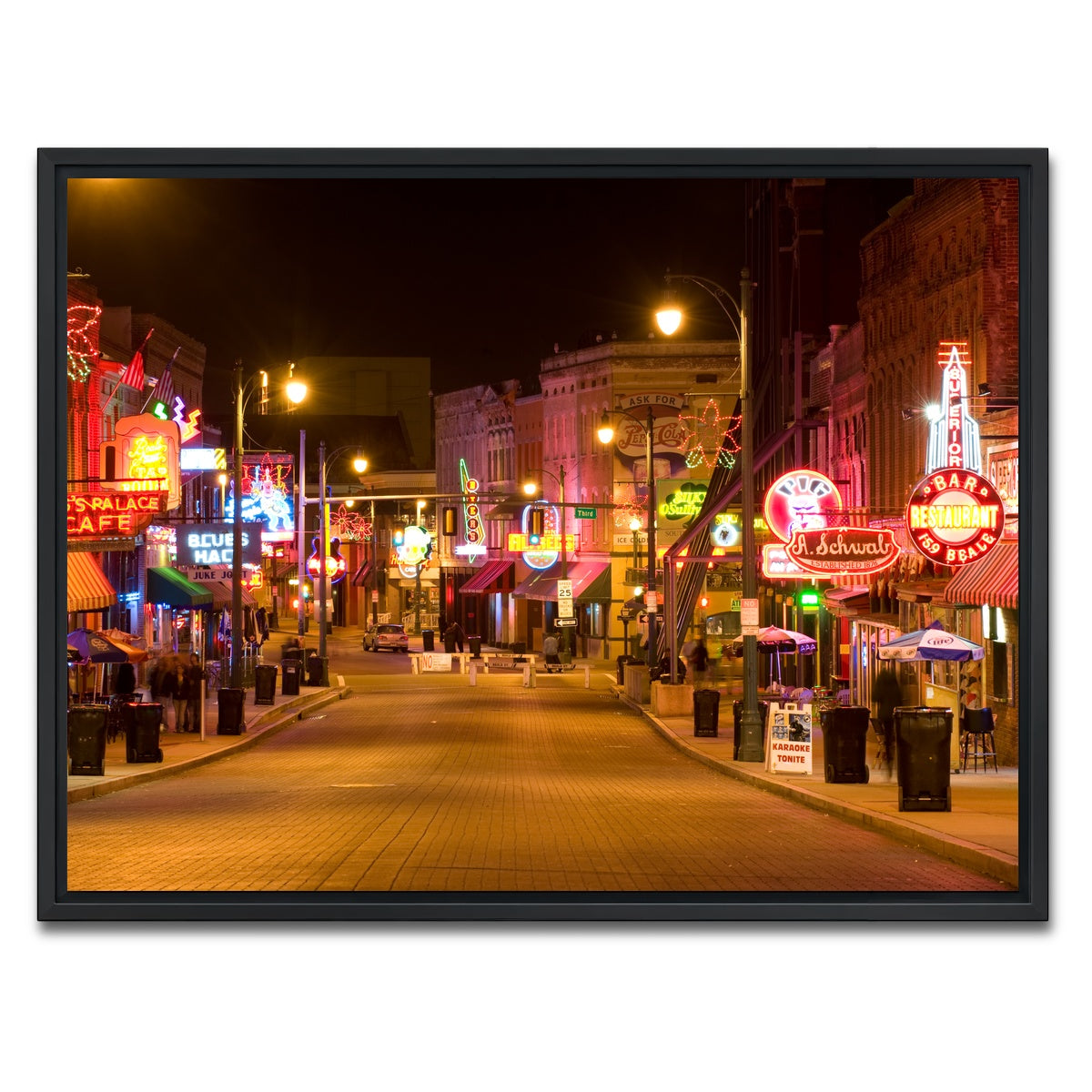 AUTO-MOCKUP WHITE | Beale Street | 1 Piece | Black Framed Canvas | group=4x3