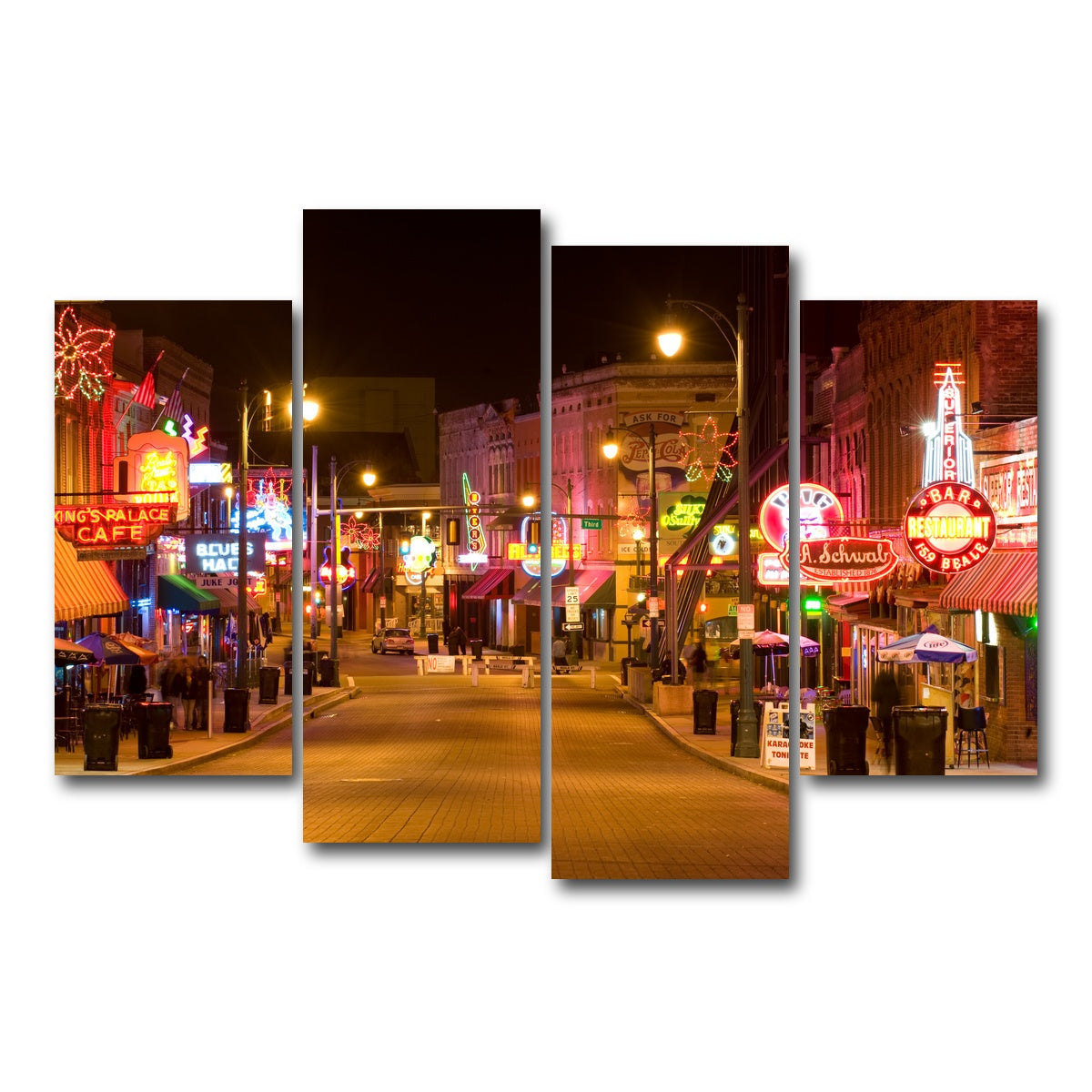 AUTO-MOCKUP WHITE | Beale Street | 4 Piece | Gallery Wrap Canvas | group=4_short