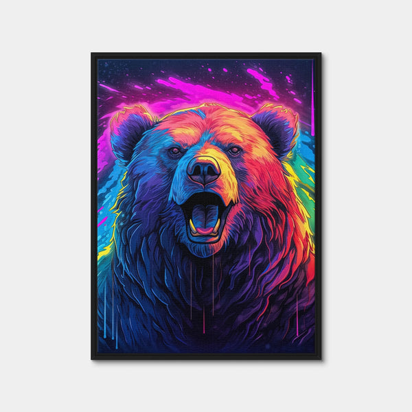 Bear Art Wall Art — Framed Canvas Format preview