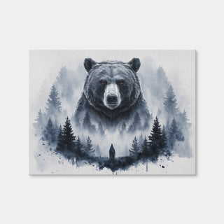 AUTO-MOCKUP WHITE | Bear Forest | 1 Piece | Gallery Wrap Canvas | group=4x3