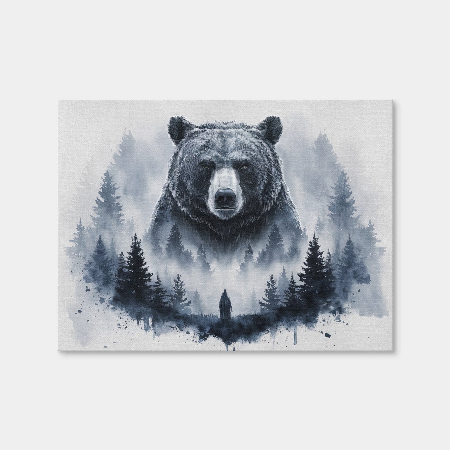 AUTO-MOCKUP WHITE | Bear Forest | 1 Piece | Gallery Wrap Canvas | group=4x3