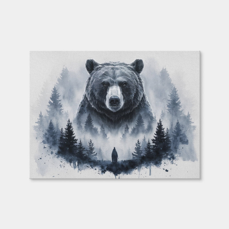 AUTO-MOCKUP WHITE | Bear Forest | 1 Piece | Gallery Wrap Canvas | group=4x3