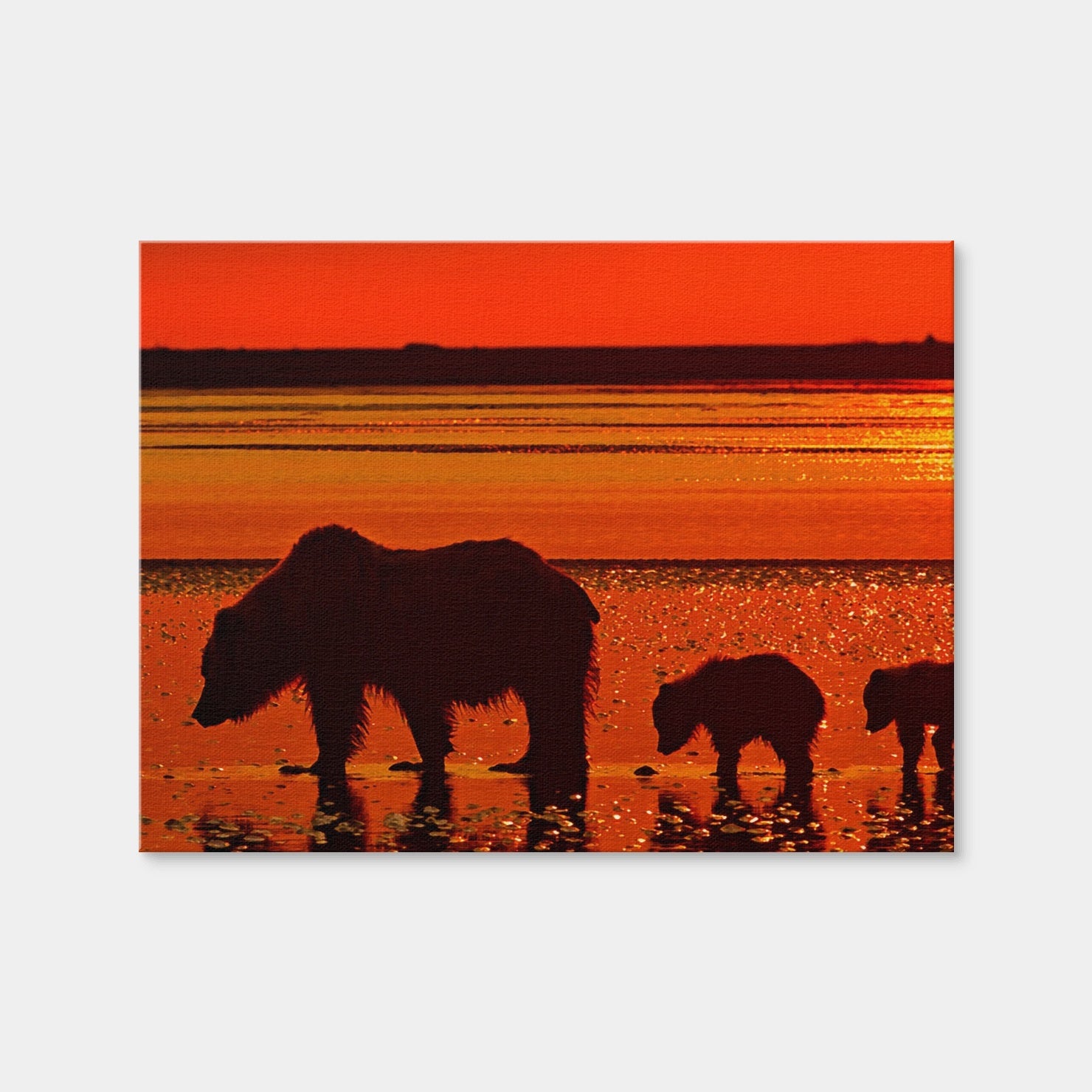 AUTO-MOCKUP WHITE | Bear & Her Cubs | 1 Piece | Gallery Wrap Canvas | group=4x3