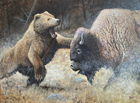 Bear and Buffalo Wall Art