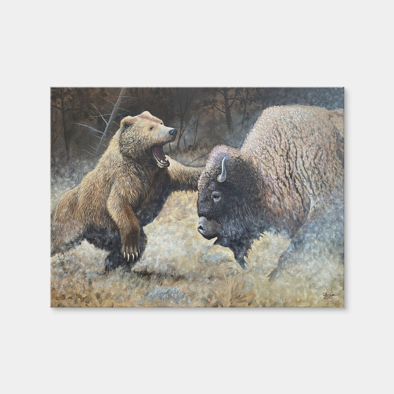 AUTO-MOCKUP WHITE | Bear and Buffalo | 1 Piece | Gallery Wrap Canvas | group=4x3