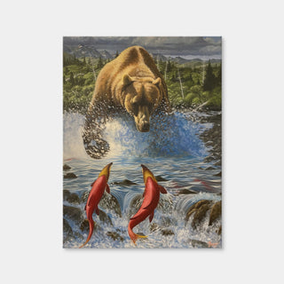 AUTO-MOCKUP WHITE | Bear on the Hunt | 1 Piece | Gallery Wrap Canvas | group=3x4