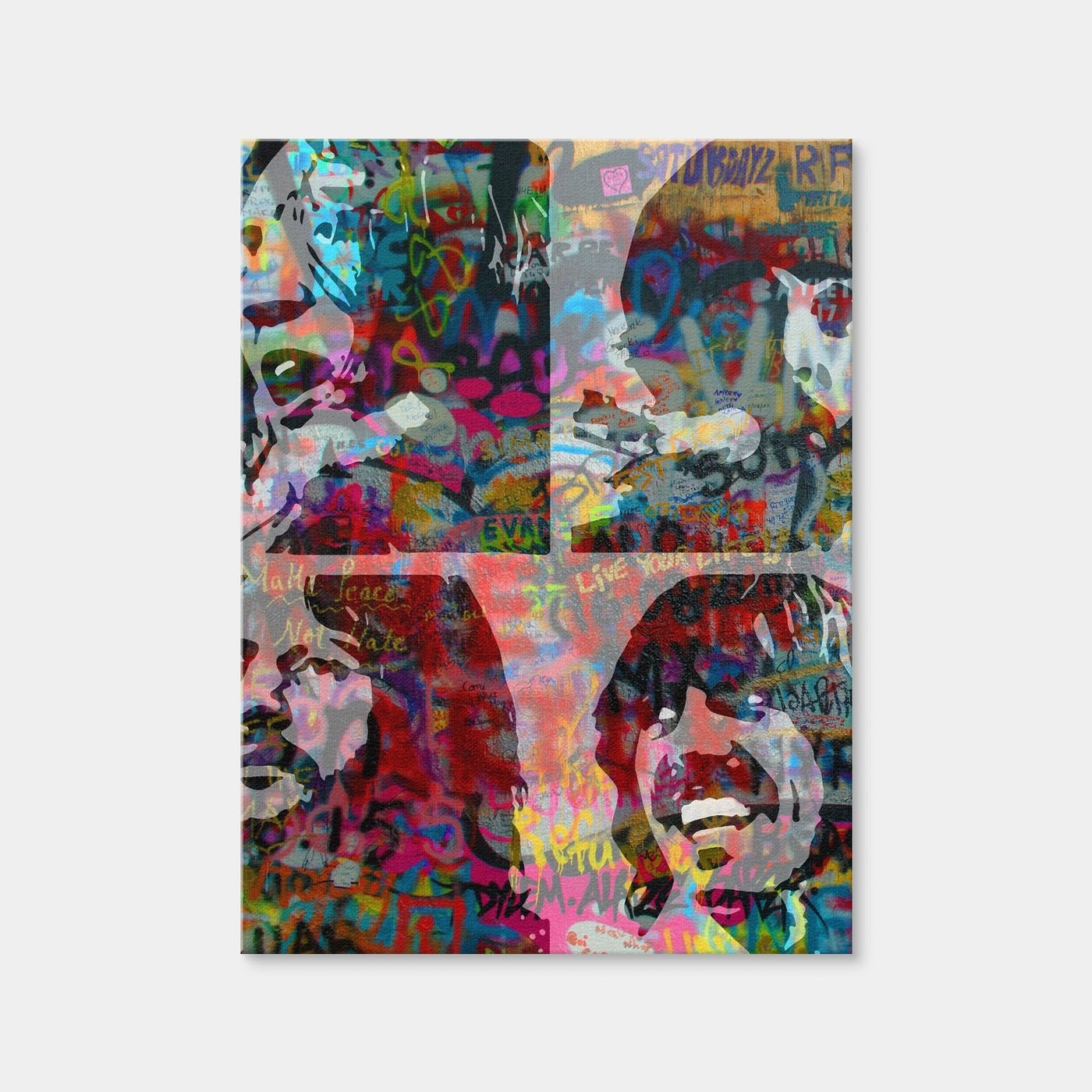 AUTO-MOCKUP WHITE | Beatles Heavy Graffiti | 1 Piece | Gallery Wrap | group=3x4