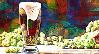 Beer Hops Abstract Wall Art