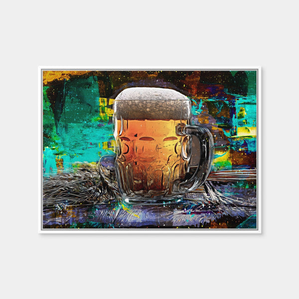 Beer Me Abstract Wall Art — Framed Canvas Format preview