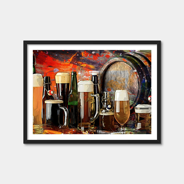 Beer Types Abstract Wall Art — Framed Print Format preview