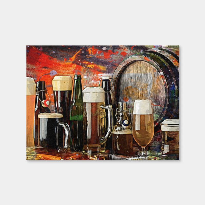 AUTO-MOCKUP WHITE | Beer Types Abstract | 1 Piece | Gallery Wrap Canvas | group=4x3