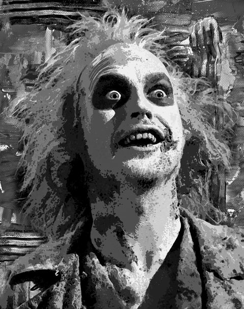 Beetlejuice Grayscale Wall Art