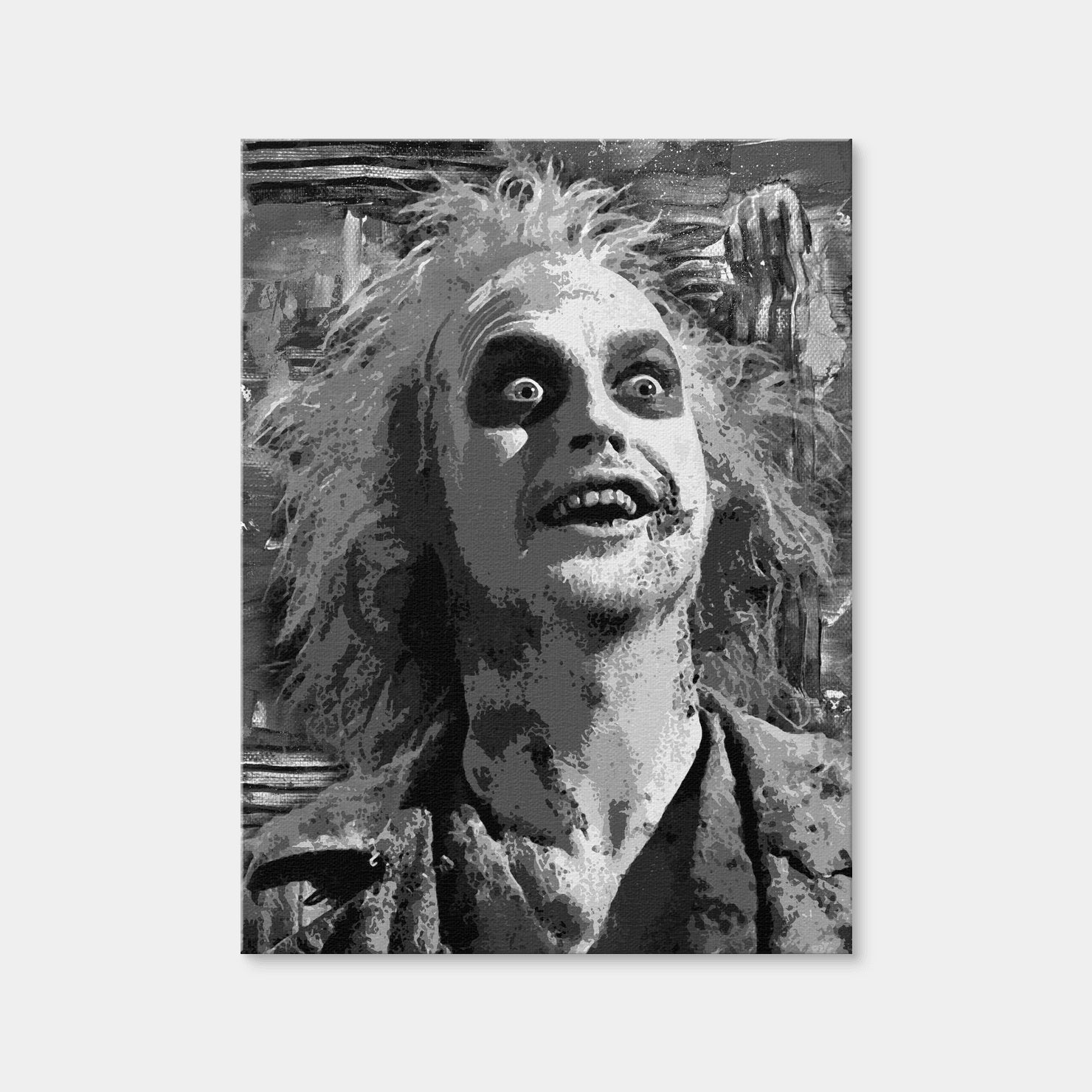 AUTO-MOCKUP WHITE | Beetlejuice Grayscale | 1 Piece | Gallery Wrap Canvas | group=3x4