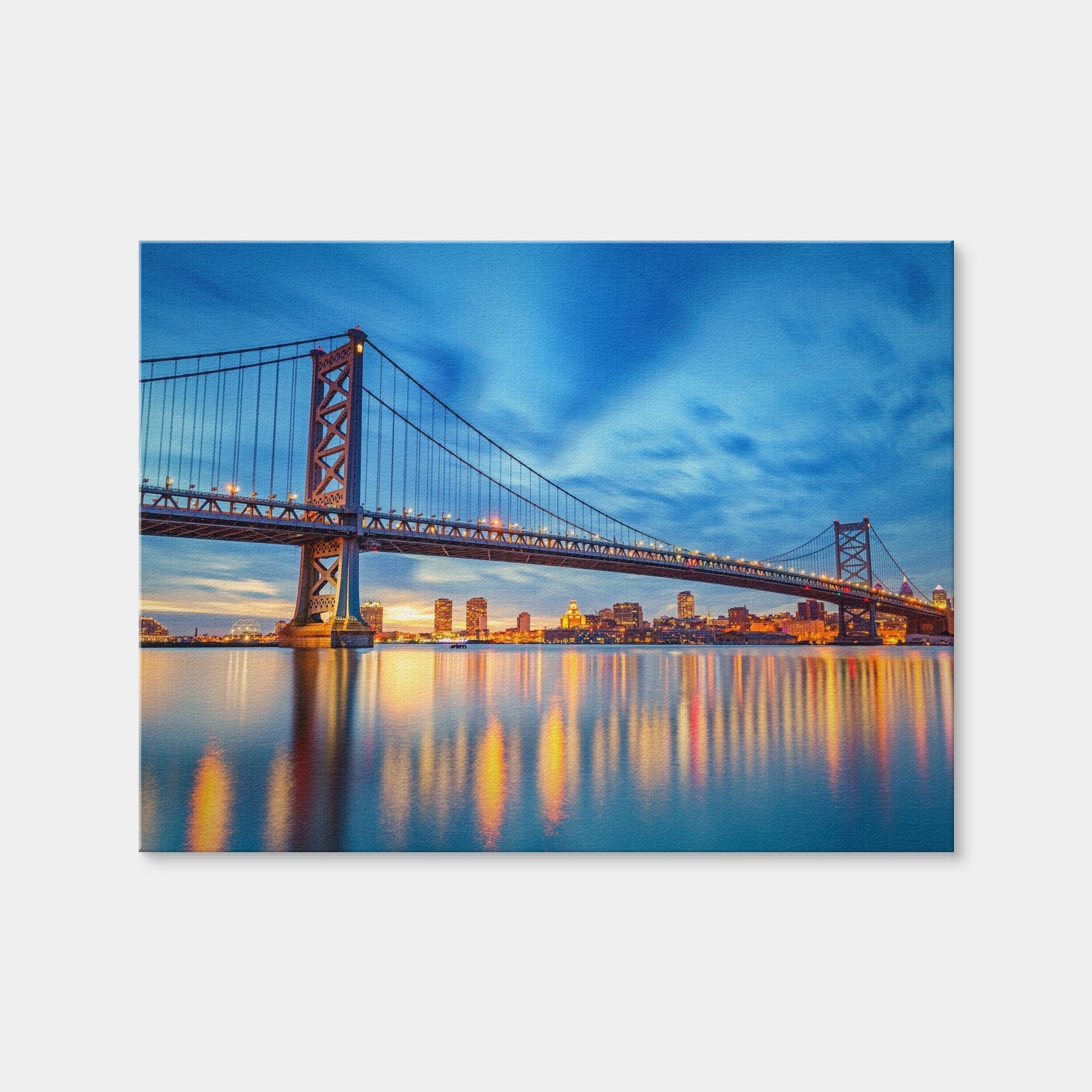AUTO-MOCKUP WHITE | Ben Franklin Bridge | 1 Piece | Gallery Wrap Canvas | group=4x3