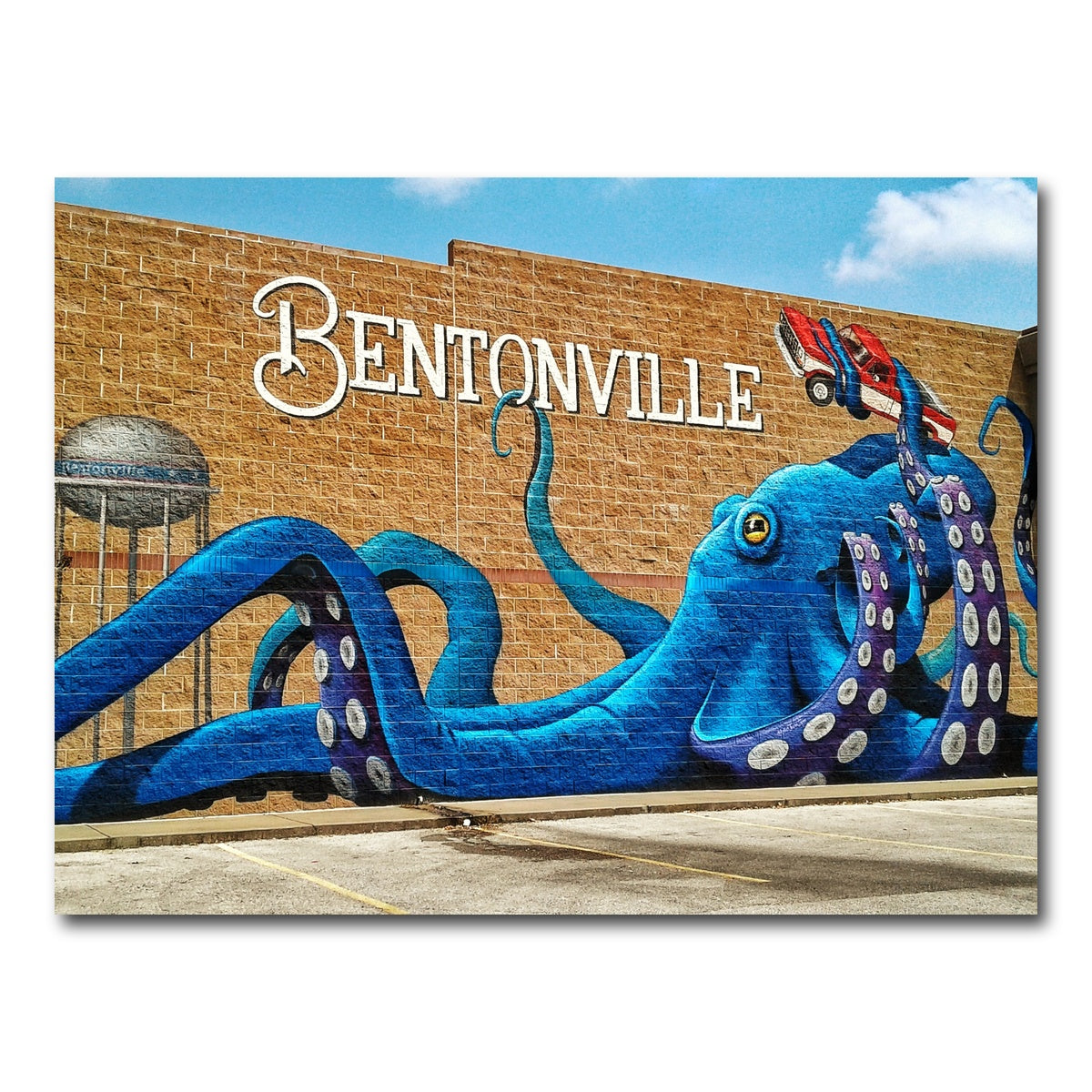 AUTO-MOCKUP WHITE | Bentonville Blue Octopus Mural | 1 Piece | Gallery Wrap Canvas | group=4x3