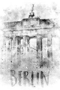 Berlin Brandenburg Gate Watercolor Wall Art