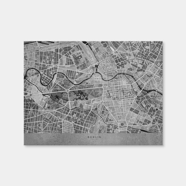 Berlin Map 2 Wall Art — Canvas Wrap Format preview
