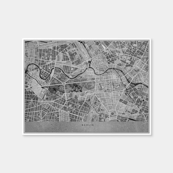 Berlin Map 2 Wall Art — Framed Canvas Format preview