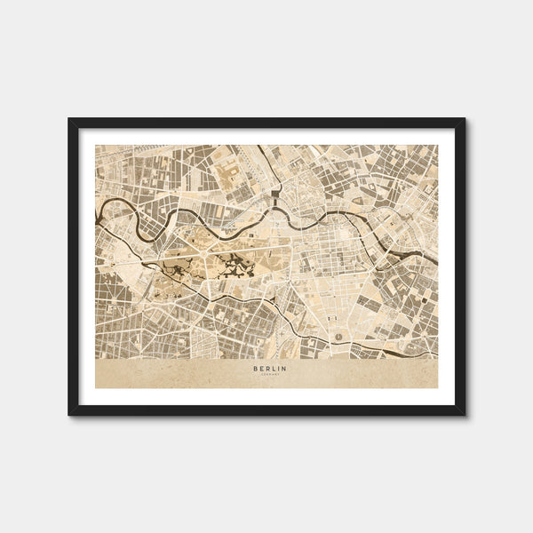 Berlin Map Wall Art — Framed Print Format preview