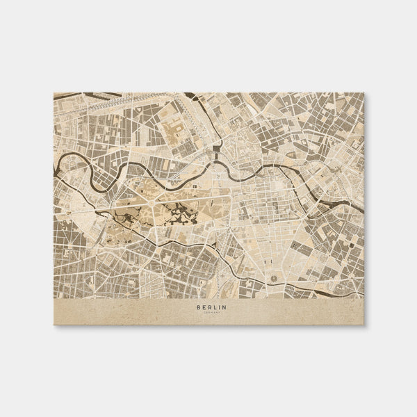 Berlin Map Wall Art — Canvas Wrap Format preview