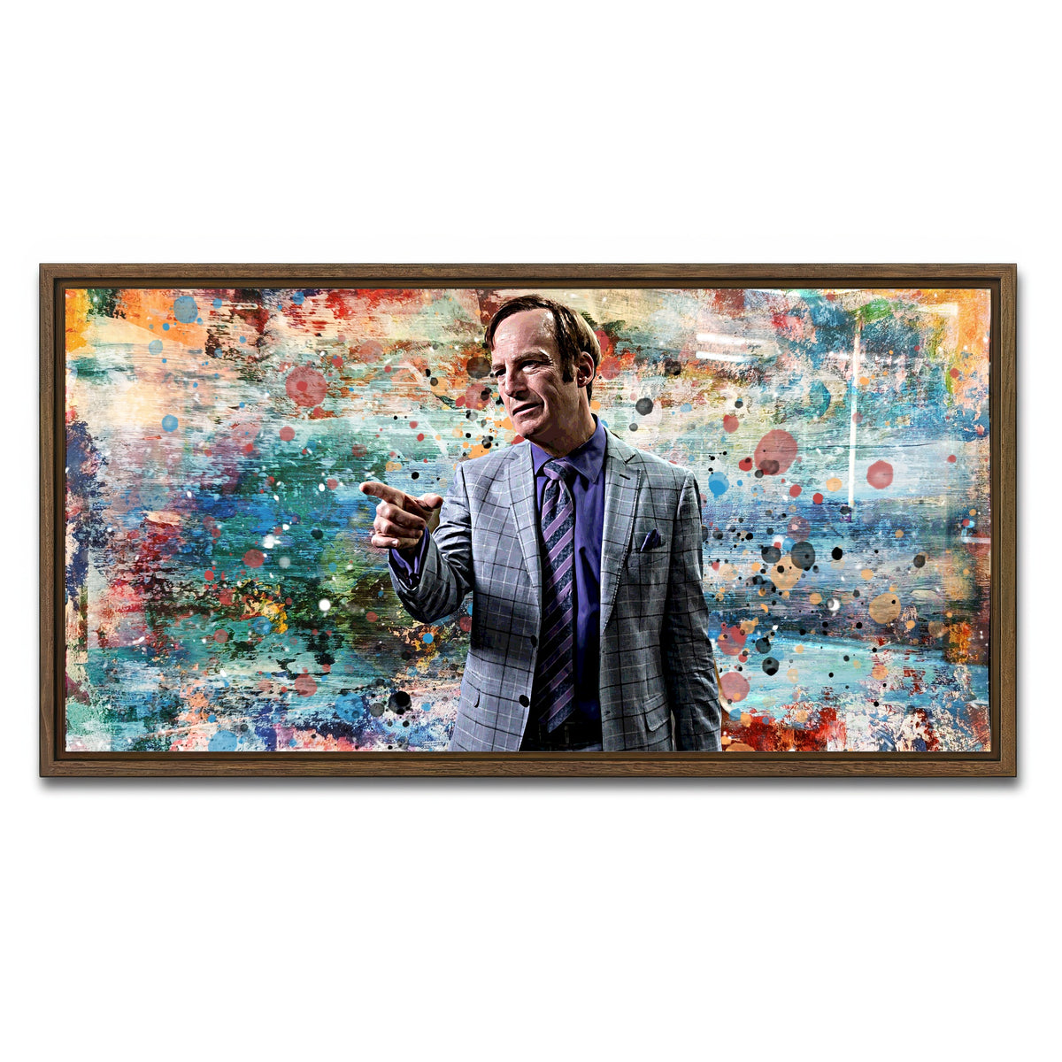 AUTO-MOCKUP WHITE | Better Call Saul | 1 Piece | Walnut Framed Canvas | group=2x1