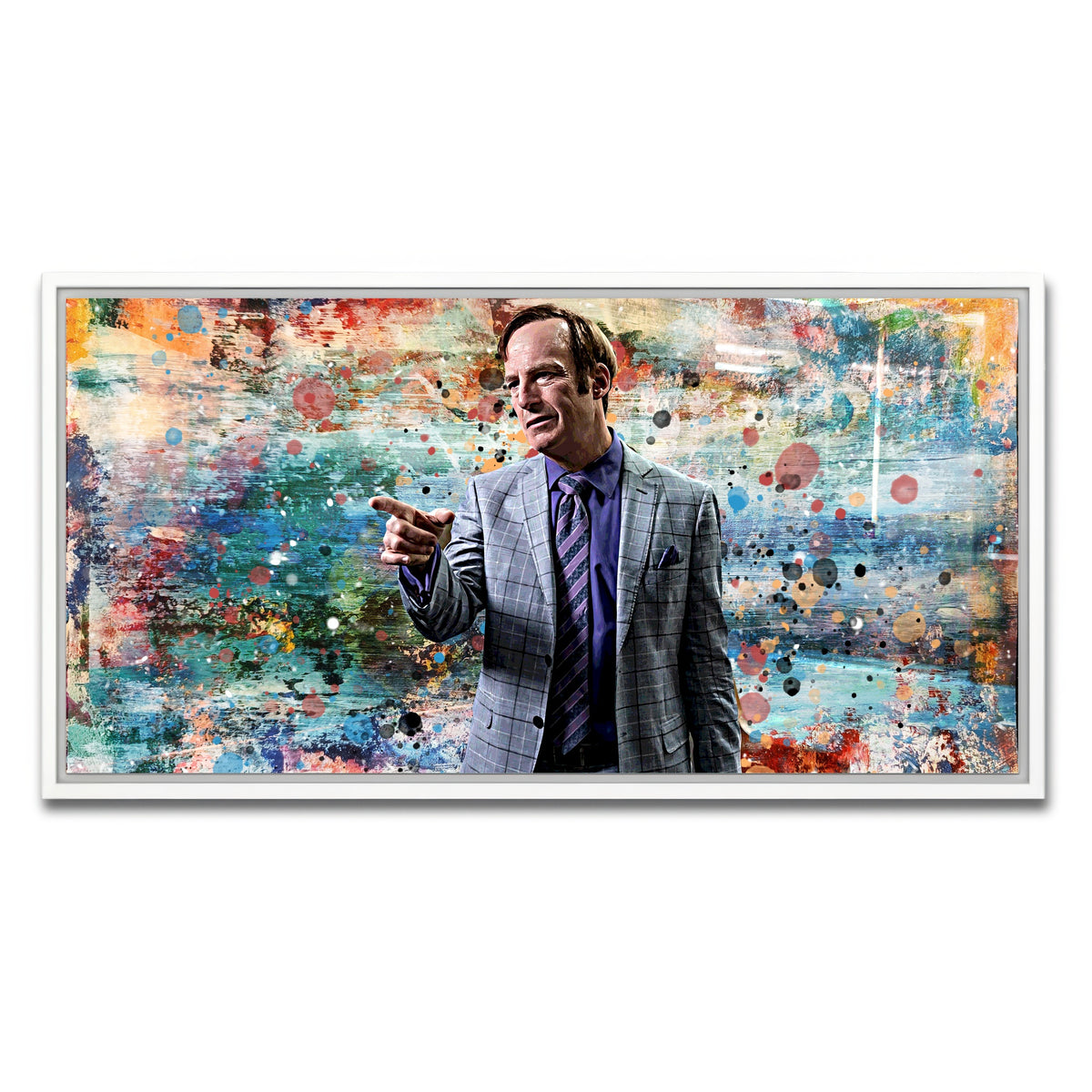 AUTO-MOCKUP WHITE | Better Call Saul | 1 Piece | White Framed Canvas | group=2x1