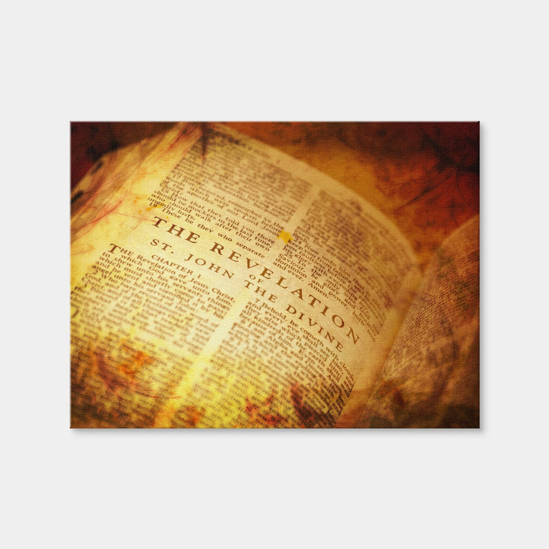 AUTO-MOCKUP WHITE | Bible showing The Revelation | 1 Piece | Gallery Wrap Canvas | group=4x3