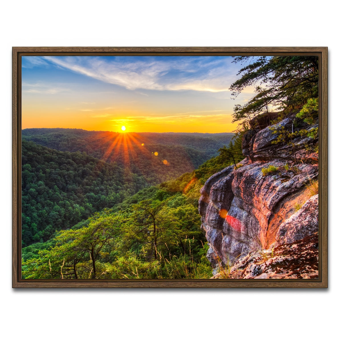 AUTO-MOCKUP WHITE | Big South Fork | 1 Piece | Walnut Framed Canvas | group=4x3