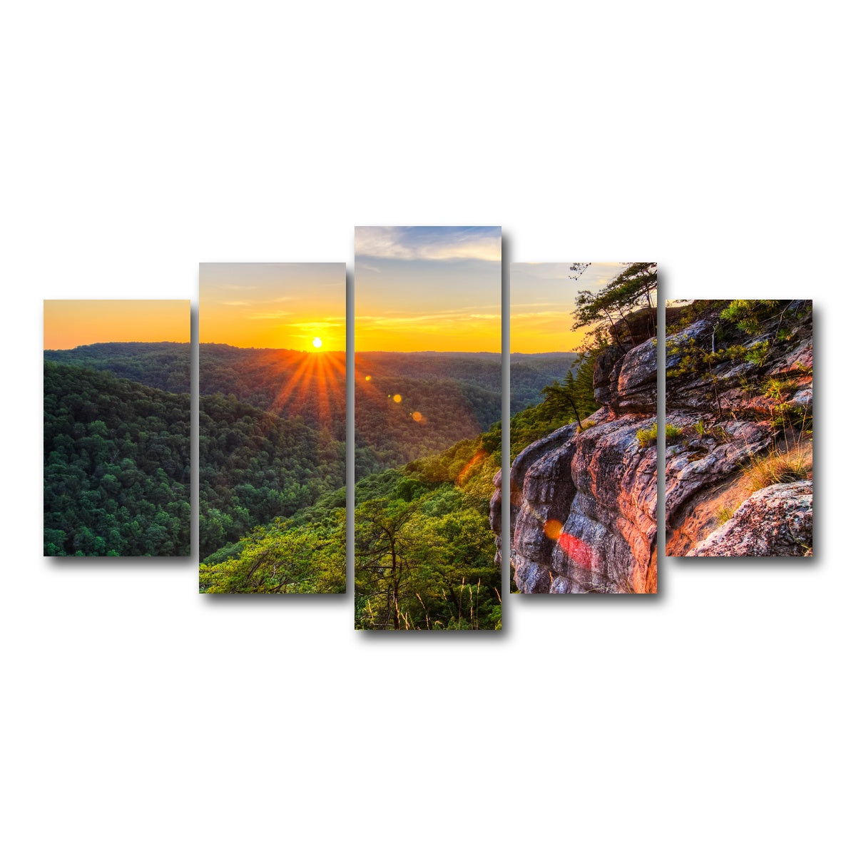 AUTO-MOCKUP WHITE | Big South Fork | 5 Piece | Gallery Wrap Canvas | group=5_normal