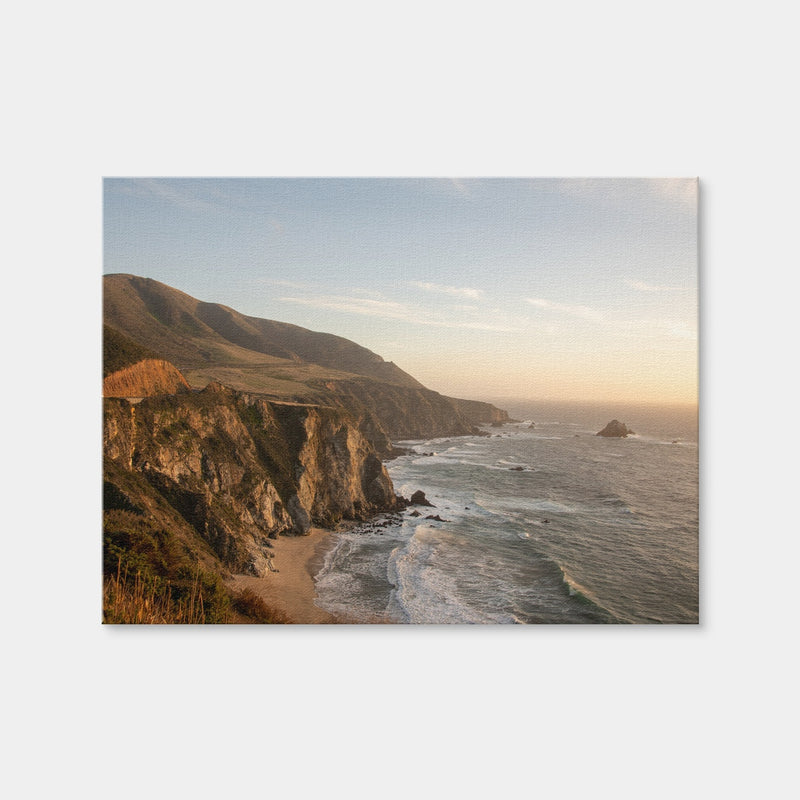 AUTO-MOCKUP WHITE | Big Sur Coastline Sunset | 1 Piece | Gallery Wrap Canvas | group=4x3