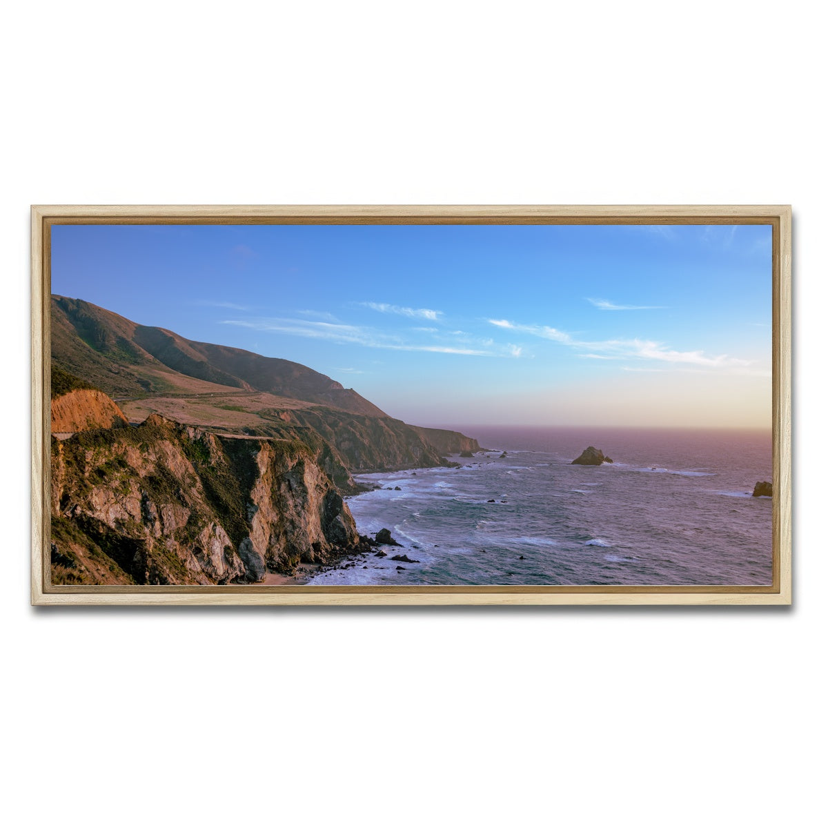 AUTO-MOCKUP WHITE | Big Sur | 1 Piece | Natural Framed Canvas | group=2x1