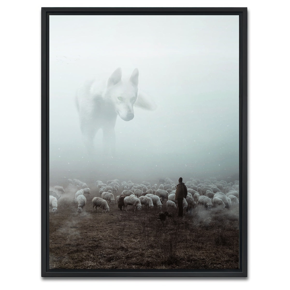 AUTO-MOCKUP WHITE | Big Wolf | 1 Piece | Black Framed Canvas | group=3x4