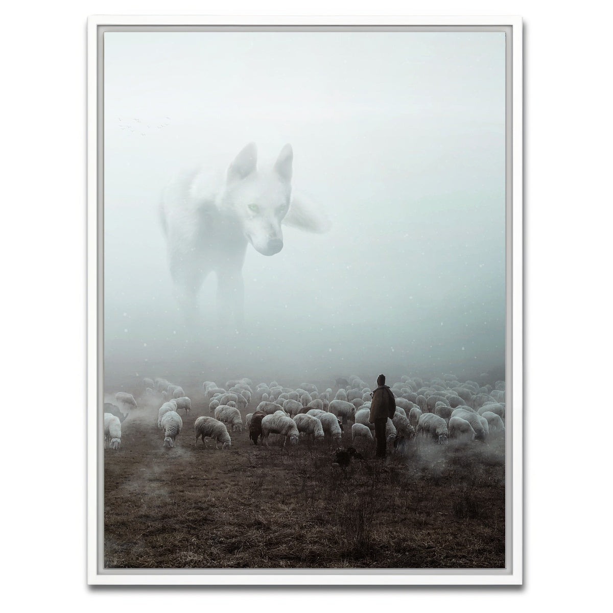AUTO-MOCKUP WHITE | Big Wolf | 1 Piece | White Framed Canvas | group=3x4